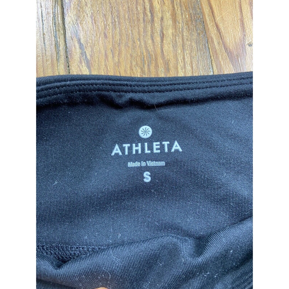 Athleta Luxe Ponte Faux Leather Ankle Zip Full Length Active Leggings Size S - Picture 3 of 5